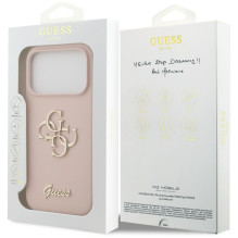 GUESS case for IPHONE 17 Pro GUHCP17LSC4GSMP (Silicone W / Big 4G Script) pink
