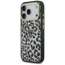 GUESS case for IPHONE 17 Pro compatible with MagSafe GUHMP17LHLEGTGLK (PC TPU W / Leopard Glitter) black GUESS case for IPHONE 17 Pro compatible with MagSafe GUHMP17LHLEGTGLK (PC TPU W / Leopard Glitter) black