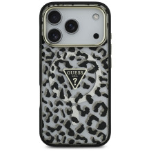 GUESS case for IPHONE 17 Pro compatible with MagSafe GUHMP17LHLEGTGLK (PC TPU W / Leopard Glitter) black GUESS case for IPHONE 17 Pro compatible with MagSafe GUHMP17LHLEGTGLK (PC TPU W / Leopard Glitter) black