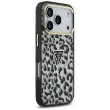 GUESS case for IPHONE 17 Pro compatible with MagSafe GUHMP17LHLEGTGLK (PC TPU W / Leopard Glitter) black GUESS case for IPHONE 17 Pro compatible with MagSafe GUHMP17LHLEGTGLK (PC TPU W / Leopard Glitter) black