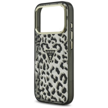 GUESS case for IPHONE 17 Pro compatible with MagSafe GUHMP17LHLEGTGLK (PC TPU W / Leopard Glitter) black GUESS case for IPHONE 17 Pro compatible with MagSafe GUHMP17LHLEGTGLK (PC TPU W / Leopard Glitter) black