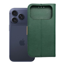 iPhone 17 PRO Split Book atverčiamas dėklas, žalias ir auksinis
