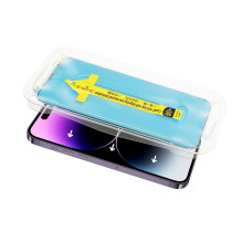 5D Full Glue Tempered Glass for iPhone 16 Plus black + applicator