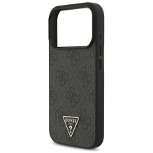 GUESS case for IPHONE 17 Pro compatible with MagSafe GUHMP17LP4TSDPPSK (4G PU W / Strap Triangle Logo) black