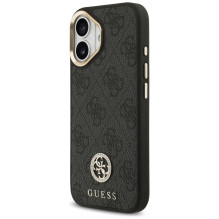 GUESS dėklas, skirtas IPHONE 17, suderinamas su MagSafe GUHMP17SP4GRMDEK (PU W / 4G Strass Logo), juodas