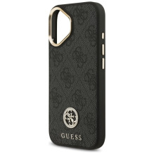 GUESS case for IPHONE 17 compatible with MagSafe GUHMP17SP4GRMDEK (PU W / 4G Strass Logo) black