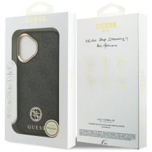 GUESS case for IPHONE 17 compatible with MagSafe GUHMP17SP4GRMDEK (PU W / 4G Strass Logo) black