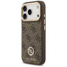 GUESS case for IPHONE 17 Pro compatible with MagSafe GUHMP17LP4GRMDEW (PU W / 4G Strass Logo) brown GUESS case for IPHONE 17 Pro compatible with MagSafe GUHMP17LP4GRMDEW (PU W / 4G Strass Logo) brown