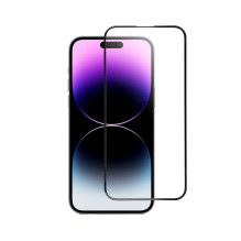 Grūdintas stiklas iPhone 14 PRO MAX (pilnai klijuojamas) Blue Star 5D juodas Grūdintas stiklas iPhone 14 PRO MAX (pilnai klijuojamas) Blue Star 5D juodas