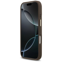 GUESS dėklas, skirtas IPHONE 17 Pro, suderinamas su MagSafe GUHMP17LP4GRMDEW (PU W / 4G Strass Logo), rudas GUESS dėklas, skirtas IPHONE 17 Pro, suderinamas su MagSafe GUHMP17LP4GRMDEW (PU W / 4G Strass Logo), rudas