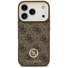 GUESS case for IPHONE 17 Pro compatible with MagSafe GUHMP17LP4GRMDEW (PU W / 4G Strass Logo) brown GUESS case for IPHONE 17 Pro compatible with MagSafe GUHMP17LP4GRMDEW (PU W / 4G Strass Logo) brown