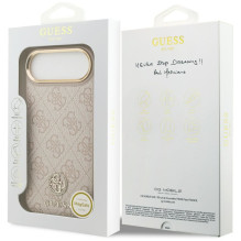 GUESS case for IPHONE 17 Air compatible with MagSafe GUHMP17MP4GRMDEP (PU W / 4G Strass Logo) pink