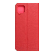 Atverčiamas dėklas, skirtas Samsung A12 / M12 Luna Book, aukso spalvos, raudonas Atverčiamas dėklas, skirtas Samsung A12 / M12 Luna Book, aukso spalvos, raudonas
