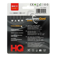 IMRO memory card microSD 64GB 100MB / s class 10 UHS I with adapter SD IMRO memory card microSD 64GB 100MB / s class 10 UHS I with adapter SD
