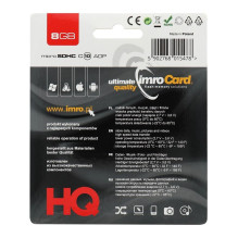 IMRO memory card microSD 8GB 100MB / s class 10 UHS I with adapter SD IMRO memory card microSD 8GB 100MB / s class 10 UHS I with adapter SD