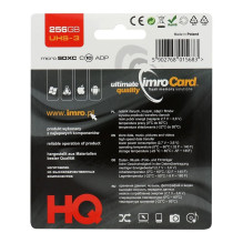 IMRO memory card microSD 256GB 100MB / s class 10 UHS 3 with adapter SD IMRO memory card microSD 256GB 100MB / s class 10 UHS 3 with adapter SD