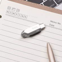 USB atmintinė 16GB USB 3.0 (USB A + USB C) Hoco UD8 nikeliuotas