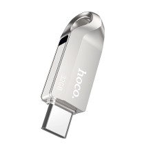USB atmintinė 32GB USB 3.0 (USB A + USB C) Hoco UD8 nikeliuotas