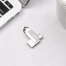 USB atmintinė 32GB USB 3.0 (USB A + USB C) Hoco UD8 nikeliuotas