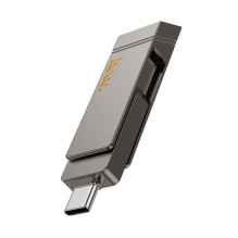 Pendrive 128GB USB 3.2 (USB A + USB C) Hoco UD15 gray