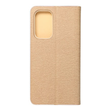 Atverčiamas dėklas, skirtas „Samsung A53 5G Luna Book“, auksinis, auksinis Atverčiamas dėklas, skirtas „Samsung A53 5G Luna Book“, auksinis, auksinis