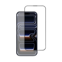 Tempered glass for iPhone 13 PRO / 14 Blue Star 5D AR black