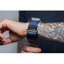 „Apple Watch Forcell F-Design FA05“ nailono dirželis su lipduku ir kilpa, 42 / 44 / 45 / 49 mm, mėlynas „Apple Watch Forcell F-Design FA05“ nailono dirželis su lipduku ir kilpa, 42 / 44 / 45 / 49 mm, mėlynas