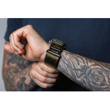 Dirželis Apple Watch Forcell F-Design FA05 nailono lipduku ir kilpa, 42 / 44 / 45 / 49 mm, žalias Dirželis Apple Watch Forcell F-Design FA05 nailono lipduku ir kilpa, 42 / 44 / 45 / 49 mm, žalias