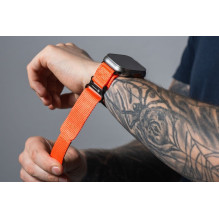 Dirželis Apple Watch Forcell F-Design FA05 nailono lipduku ir kilpa 38 / 40 / 41 mm oranžinis Dirželis Apple Watch Forcell F-Design FA05 nailono lipduku ir kilpa 38 / 40 / 41 mm oranžinis