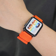 Strap to Apple Watch Forcell F-Design FA05 nylon hook-and-loop 42 / 44 / 45 / 49 mm orange