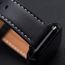 „Apple Watch Forcell F-Design FA20“ ekologiškos odos dirželis, juodas, 38 / 40 / 41 mm