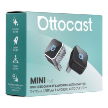 Belaidis automobilinis adapteris OTTOCAST Mini Cube T3, sidabrinis