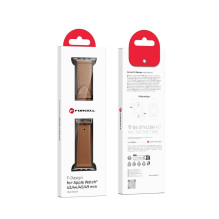 Strap to Apple Watch Forcell F-Design FA20 holes eco-friendly leather 42 / 44 / 45 / 49 mm brown Strap to Apple Watch Forcell F-Design FA20 holes eco-friendly leather 42 / 44 / 45 / 49 mm brown