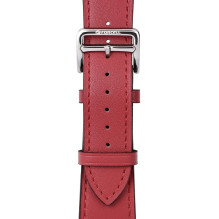 „Apple Watch Forcell F-Design FA20“ ekologiškos odos dirželis, raudonas, su skylutėmis, 42 / 44 / 45 / 49 mm