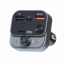 ART siųstuvas FM „Bluetooth 5.0“ + USB A QC3.0 + C tipas (iš viso 30 W) FM-84B juodas