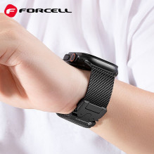 Strap to Apple Watch Forcell F-Design FA11 steel clasp 38 / 40 / 41 mm black Strap to Apple Watch Forcell F-Design FA11 steel clasp 38 / 40 / 41 mm black