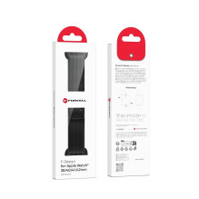 Strap to Apple Watch Forcell F-Design FA11 steel clasp 38 / 40 / 41 mm black Strap to Apple Watch Forcell F-Design FA11 steel clasp 38 / 40 / 41 mm black