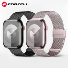 „Apple Watch Forcell F-Design FA14“ magnetinis plieno dirželis, 42 / 44 / 45 / 49 mm, rožinis „Apple Watch Forcell F-Design FA14“ magnetinis plieno dirželis, 42 / 44 / 45 / 49 mm, rožinis