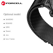 Dirželis „Samsung Galaxy Watch Forcell F-Design FS10“ magnetiniam plienui, 20 mm, auksinis Dirželis „Samsung Galaxy Watch Forcell F-Design FS10“ magnetiniam plienui, 20 mm, auksinis
