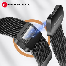 Dirželis „Samsung Galaxy Watch Forcell F-Design FS11“ magnetiniam plienui, 22 mm, juodas Dirželis „Samsung Galaxy Watch Forcell F-Design FS11“ magnetiniam plienui, 22 mm, juodas