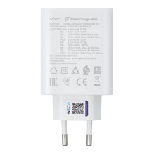 VIVO original charger Flash Charge USB C 3A 120W V12060L1B0 white bulk VIVO original charger Flash Charge USB C 3A 120W V12060L1B0 white bulk