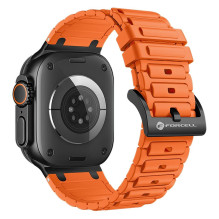 Dirželis Apple Watch Forcell F-Design FA06 silikoniniam laikrodžiui su skylutėmis 38 / 40 / 41 mm oranžinis Dirželis Apple Watch Forcell F-Design FA06 silikoniniam laikrodžiui su skylutėmis 38 / 40 / 41 mm oranžinis
