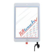 MUSTTBY Jutiklinis ekranas + lipdukas gale + pagrindinis puslapis, skirtas „iPAD Mini 3“ (baltas)