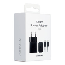 SAMSUNG originalus įkroviklis C tipo + laidas C tipo į C tipo PD 3A 15W EP-T1510XBEGEU juodas lizdas SAMSUNG originalus įkroviklis C tipo + laidas C tipo į C tipo PD 3A 15W EP-T1510XBEGEU juodas lizdas