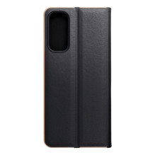 Atverčiamas dėklas, skirtas „Samsung A05s Luna Book“, auksinės spalvos, juodas Atverčiamas dėklas, skirtas „Samsung A05s Luna Book“, auksinės spalvos, juodas