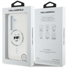 KARL LAGERFELD case for SAMSUNG S25 KLHMS25SHLSCHH (Magnetic IML Metal Choupette Head) white KARL LAGERFELD case for SAMSUNG S25 KLHMS25SHLSCHH (Magnetic IML Metal Choupette Head) white