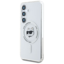 KARL LAGERFELD case for SAMSUNG S25 Plus KLHMS25MHLSCHH (Magnetic IML Metal Choupette Head) white KARL LAGERFELD case for SAMSUNG S25 Plus KLHMS25MHLSCHH (Magnetic IML Metal Choupette Head) white
