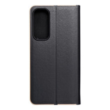 Atverčiamas dėklas, skirtas „Samsung A55 5G Luna Book“, auksinis, juodas Atverčiamas dėklas, skirtas „Samsung A55 5G Luna Book“, auksinis, juodas