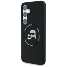 KARL LAGERFELD case for SAMSUNG S25 KLHMS25SSKCHTCK (Magnetic Silicone Double Heads) black