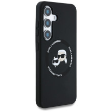 KARL LAGERFELD dėklas SAMSUNG S25 KLHMS25SSKCHTCK (magnetinės silikoninės dvigubos galvutės), juodas KARL LAGERFELD dėklas SAMSUNG S25 KLHMS25SSKCHTCK (magnetinės silikoninės dvigubos galvutės), juodas